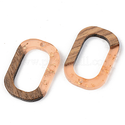 Подвески из прозрачной смолы и ореха&nbsp;X-RESI-S389-031A-B04