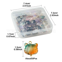 50шт стеклянные подвески&nbsp;PALLOY-FS00030