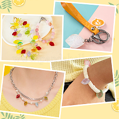 80 шт. 8-х цветные подвески-лэмпворк лимонного цвета&nbsp;LAMP-PH0001-08