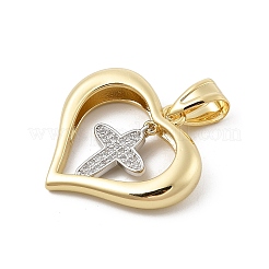 Латунные микро проложить кубического циркония подвески&nbsp;KK-U047-23G-04