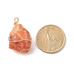 Грубые необработанные подвески из натурального сердолика&nbsp;PALLOY-JF01219