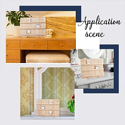 Синтетические деревянные витрины для серег&nbsp;EDIS-WH0015-04