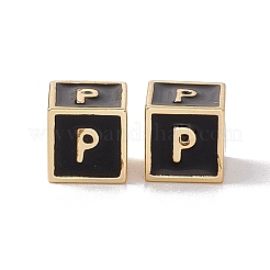 Стойки покрытие латунь эмаль бисер&nbsp;KK-B060-04G-01P