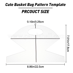 Акриловый шаблон корзины для печенья&nbsp;AJEW-WH0245-38B