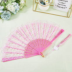 Пластиковые и тканевые складные веера&nbsp;AJEW-WH20020-161B