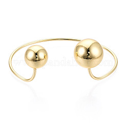 Латунные браслеты-манжеты для женщин&nbsp;BJEW-N035-08G