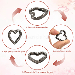 20 шт. Кольца пружинные со стразами из цинкового сплава&nbsp;FIND-SP0004-36B