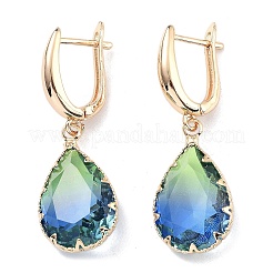 Серьги-кольца из светло-золотой латуни&nbsp;EJEW-Q800-55KCG