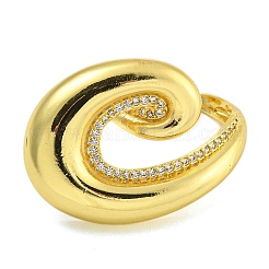 Кольца-манжеты из латуни с микропаве из кубического циркония для женщин&nbsp;RJEW-I107-11G