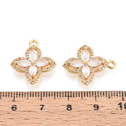 Латунные микропаве прозрачные подвески с фианитом&nbsp;KK-T077-50G