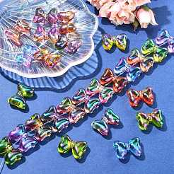 30 шт. непрозрачные акриловые бусины градиентного цвета&nbsp;OACR-CJ0002-28