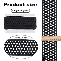 10 ярд полиэстеровой эластичной широкой тесьмы&nbsp;DIY-FG0006-44B