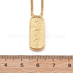 Ожерелья с прямоугольными подвесками из нержавеющей стали 304&nbsp;NJEW-D300-01G-07