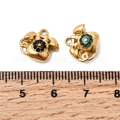 Подвески из нержавеющей стали 304 с паве из стразов&nbsp;STAS-G369-02G