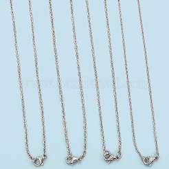 12 шт. 4 стиля 304 нержавеющая сталь кабельная цепь ожерелье изготовление&nbsp;STAS-SC0010-23P