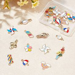 Подвески из сплава эмали 24шт 12 стиля&nbsp;ENAM-SC0002-46