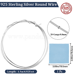 1.5 м очень мягкой проволоки 925 пробы серебра&nbsp;STER-BBC0008-85D