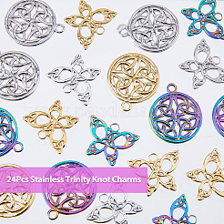 24 шт. 6 стиля подвески из нержавеющей стали 201&nbsp;STAS-DC0013-69