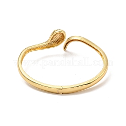 Зеленый кубический цирконий открытый браслет-манжета BJEW-P281-05G