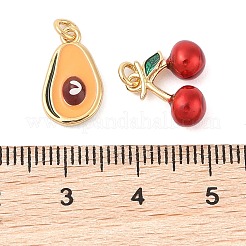 Подвески из латуни с эмалью в стойку&nbsp;KK-G507-04B-G