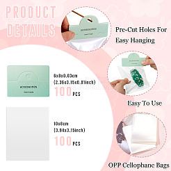 100 шт. прямоугольных прозрачных полипропиленовых целлофановых пакетов&nbsp;CDIS-TA0001-36D