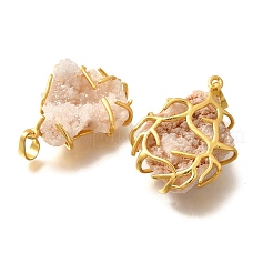 Гальванические натуральный druzy агата подвески&nbsp;G-K338-45G-04