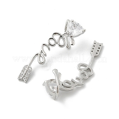 Серьги-гвоздики из циркония&nbsp;EJEW-M077-11P