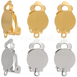 20шт 2 цвета латунные клипсы для серег&nbsp;KK-SP0002-47