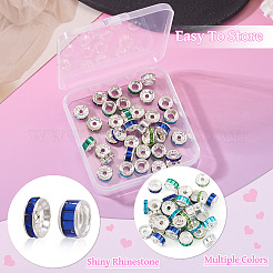 40 шт. 8 вида бусин-разделителей из сплава стекла и железа&nbsp;FIND-TA0008-70B