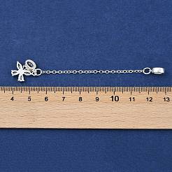 Латунные паве прозрачные кубические цирконии европейские защитные цепи с подвесками&nbsp;KK-L236-15A-S