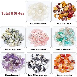 Натуральные бусины из драгоценных камней 160 г 8 стиля&nbsp;G-NB0002-53B