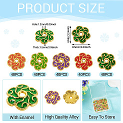 200 шт. 5-цветные эмалевые колпачки для бусин&nbsp;FIND-TA0008-37