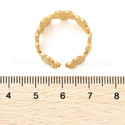 Кольца-манжеты из нержавеющей стали 304 Flower для женщин&nbsp;LS-RJEW-Q006-03D-G