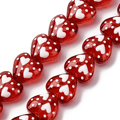 Стеклянные эмалевые бусины&nbsp;GLAA-Q125-01