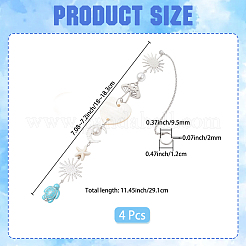 4 шт. синтетические бирюзовые бусины в виде морских звезд и черепах&nbsp;HJEW-CN0001-39