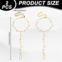 2 шт. сплав цепи панцирного плетения браслеты на ногу&nbsp;AJEW-GA0007-85G