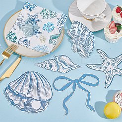 Бумажные банты с ракушками и звездами&nbsp;AJEW-NB0008-39