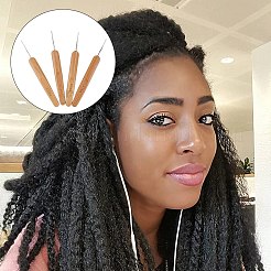 4 шт. 2 стиля бамбуковая ручка железный крючок спицы&nbsp;TOOL-DJ0001-48