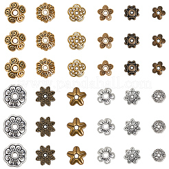 360шт 12 стиля колпачки из сплава в тибетском стиле&nbsp;TIBE-SC0002-39