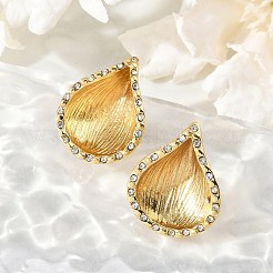 Серьги-гвоздики в форме ракушки из нержавеющей стали 304&nbsp;EJEW-M073-14G-02