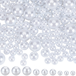 150 шт. 3 стиля АБС пластик имитация жемчуга круглые бусины&nbsp;KY-SP0001-63B
