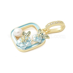 Латунь эмаль подвески&nbsp;LS-KK-F886-03G-11