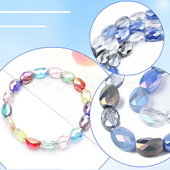 3 нить гальваника стеклянные бусины нити&nbsp;EGLA-PA0001-25B