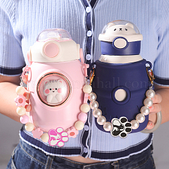 10 шт. 2-цветные пищевые экологически чистые силиконовые бусины с отпечатками лап&nbsp;SIL-GO0001-07