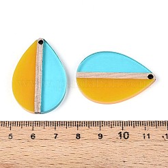 Подвески из прозрачной смолы и дерева&nbsp;RESI-T057-82