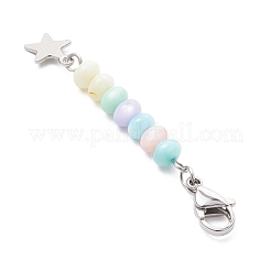 3 шт. подвеска из нержавеющей стали 304 с окрашенными натуральными пресноводными ракушками&nbsp;HJEW-JM03187-02