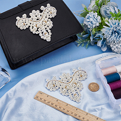 2шт треугольная жемчужина из АБС-пластика со стеклянными бусинами для пришивания аппликаций&nbsp;PATC-FG0003-14