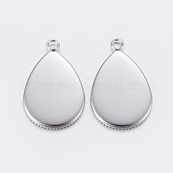 Подвеска-кабошон из нержавеющей стали 304&nbsp;STAS-P198-14B