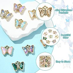 32шт 8 цвета подвески из сплава со стразами&nbsp;FIND-CJ0005-13