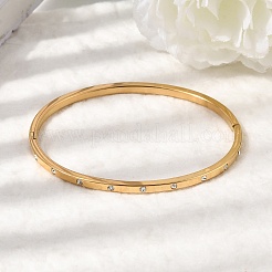 Шарнирные браслеты из нержавеющей стали 304 со стразами для женщин&nbsp;BJEW-D408-16G